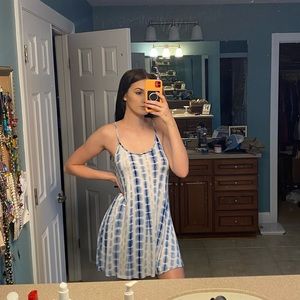 Tie dye mini dress